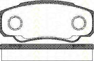 Комплект гальмівних колодок, дискове гальмо TRISCAN 8110 10533
