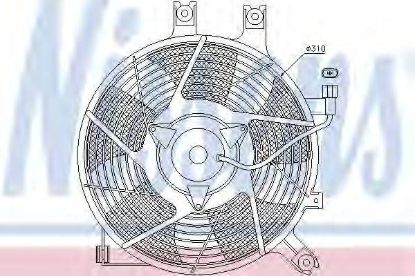 Вентилятор, конденсатор кондиціонера NISSENS 85384