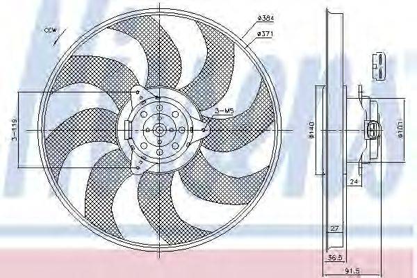 Вентилятор, охолодження двигуна NISSENS 85794