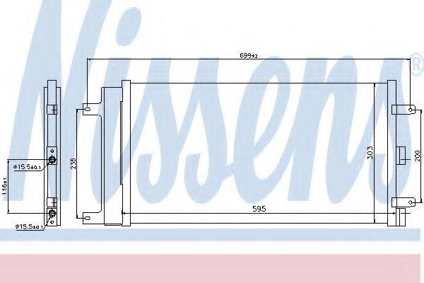 Конденсатор, кондиціонер NISSENS 940061