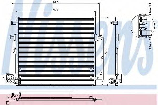 Конденсатор, кондиціонер NISSENS 940066