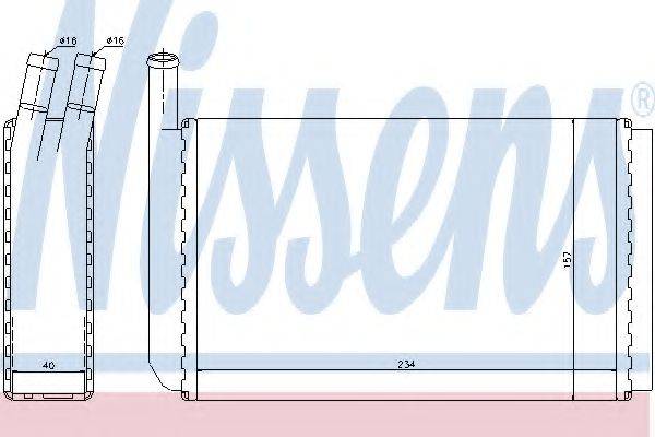 Теплообмінник, опалення салону NISSENS 73940