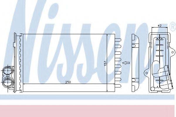 Теплообмінник, опалення салону NISSENS 72935