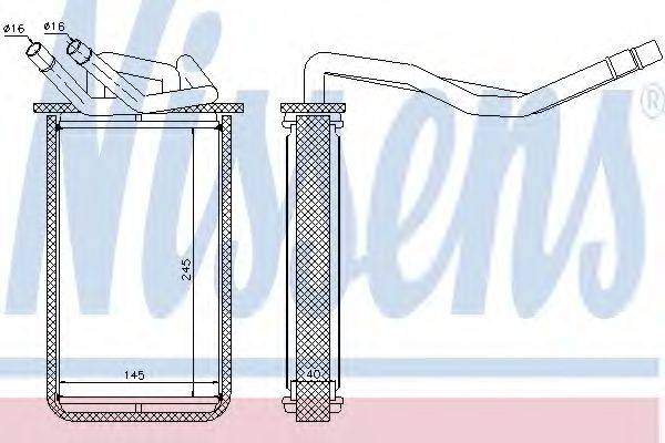 Теплообмінник, опалення салону NISSENS 71768