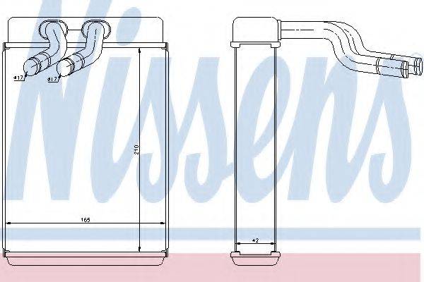 Теплообмінник, опалення салону NISSENS 77610
