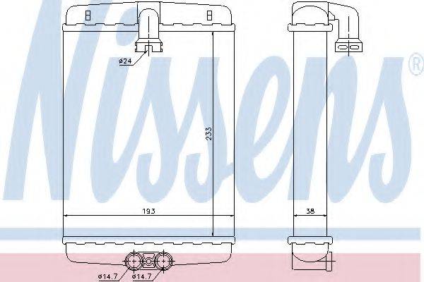 Теплообмінник, опалення салону NISSENS 72013