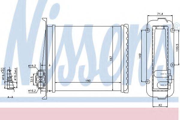 Теплообмінник, опалення салону NISSENS 73640