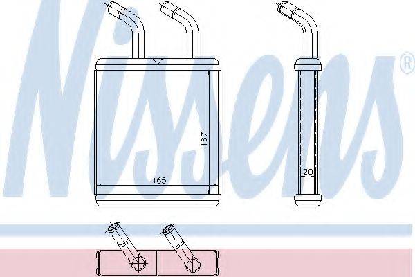 Теплообмінник, опалення салону NISSENS 77514