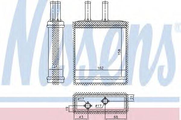 Теплообмінник, опалення салону NISSENS 77505