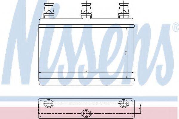 Теплообмінник, опалення салону NISSENS 70522