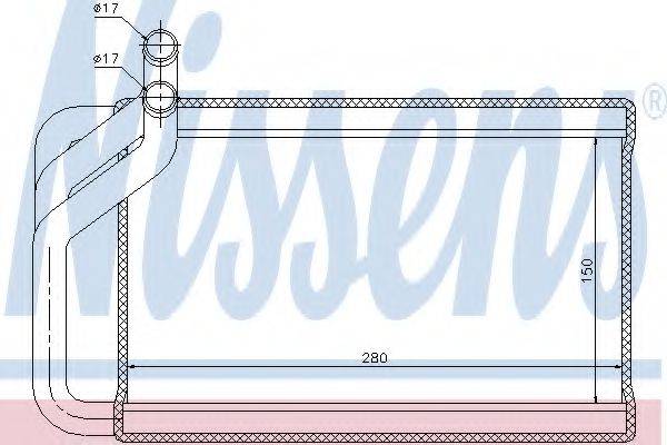 Теплообмінник, опалення салону NISSENS 77532