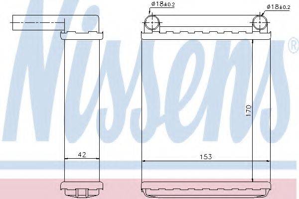 Теплообмінник, опалення салону NISSENS 72038