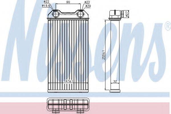Теплообмінник, опалення салону NISSENS 73331