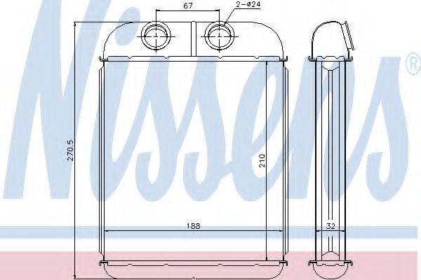 Теплообмінник, опалення салону NISSENS 73467