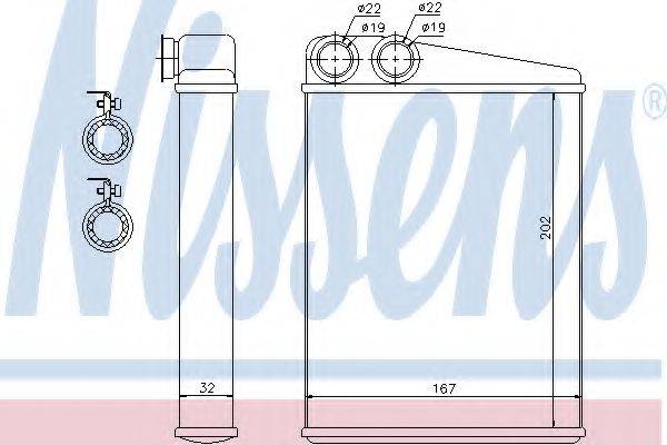 Теплообмінник, опалення салону NISSENS 72046