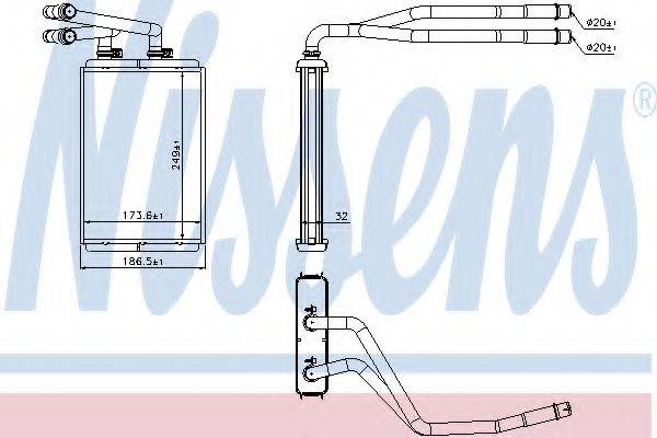 Теплообмінник, опалення салону NISSENS 73990