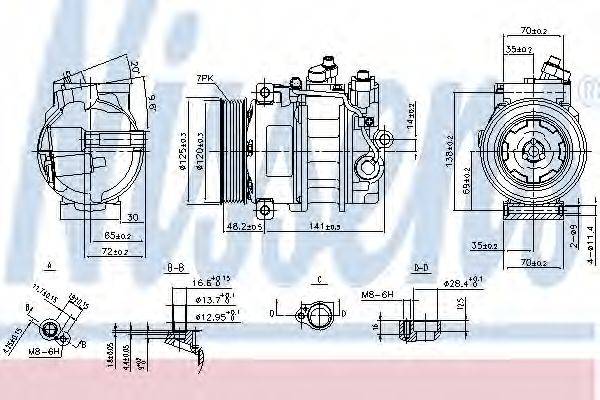 Компресор, кондиціонер NISSENS 890140