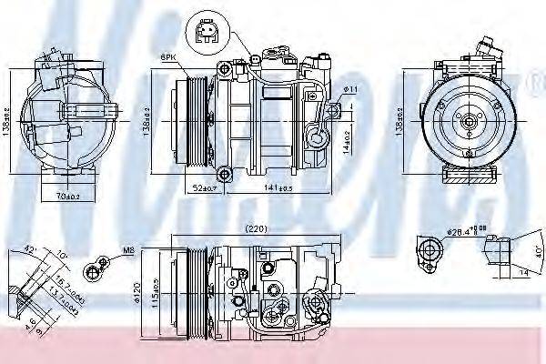 Компресор, кондиціонер NISSENS 890379