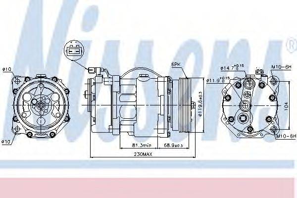 Компресор, кондиціонер NISSENS 89040