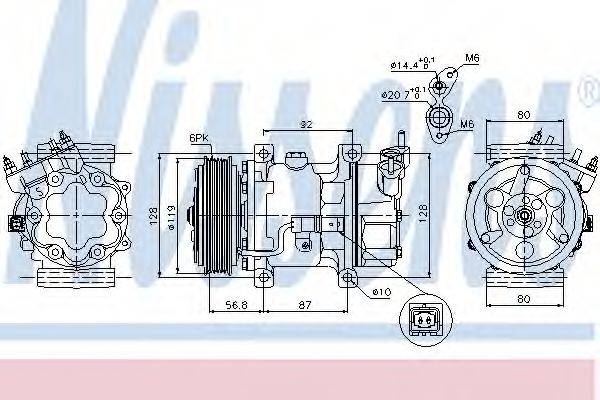 Компресор, кондиціонер NISSENS 89053