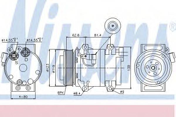 Компресор, кондиціонер NISSENS 89070