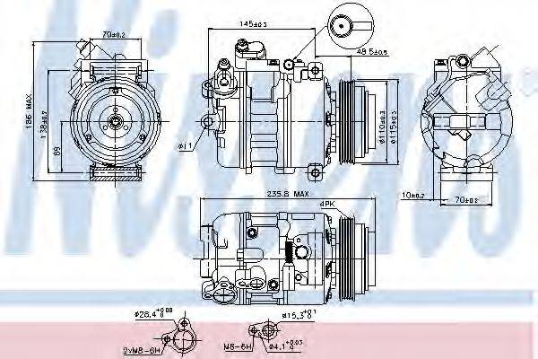 Компресор, кондиціонер NISSENS 89080