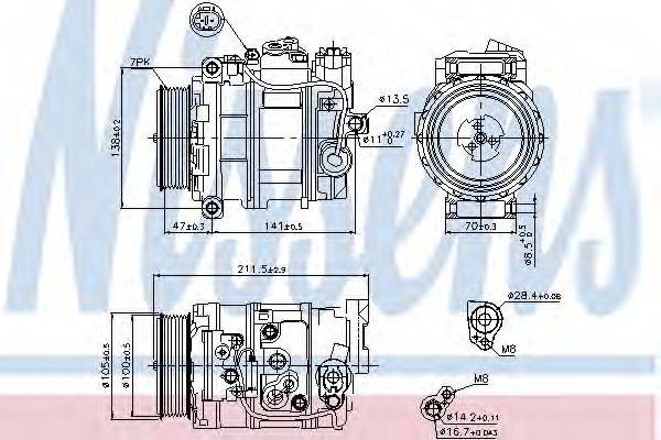 Компресор, кондиціонер NISSENS 89090