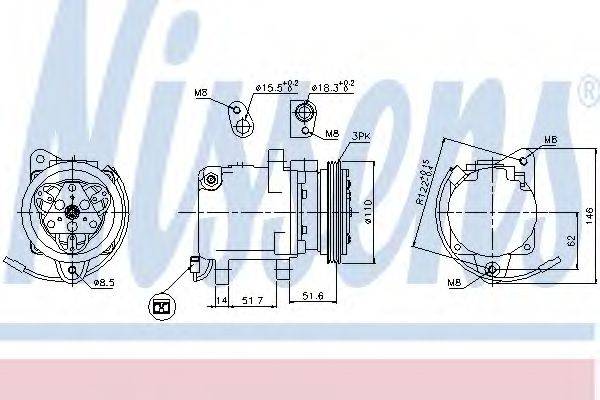 Компресор, кондиціонер NISSENS 89163