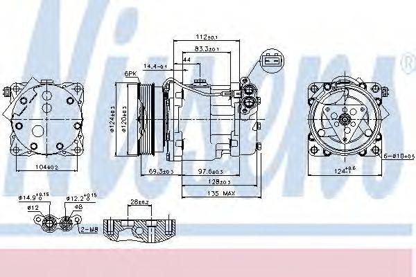 Компресор, кондиціонер NISSENS 89203