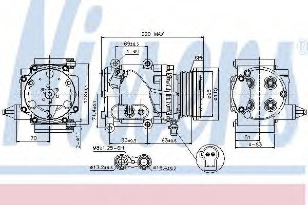 Компресор, кондиціонер NISSENS 89228