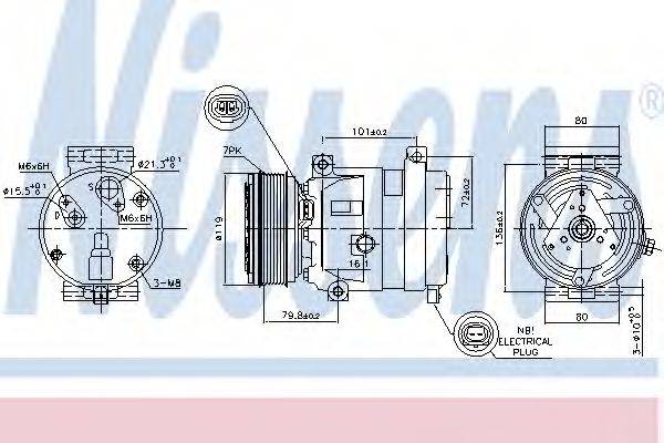 Компресор, кондиціонер NISSENS 89267