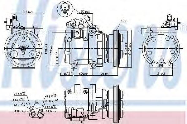 Компресор, кондиціонер NISSENS 89274