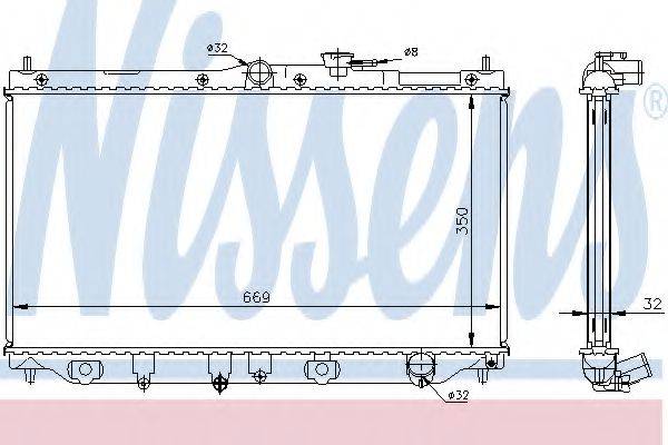 Радіатор, охолодження двигуна NISSENS 62282A