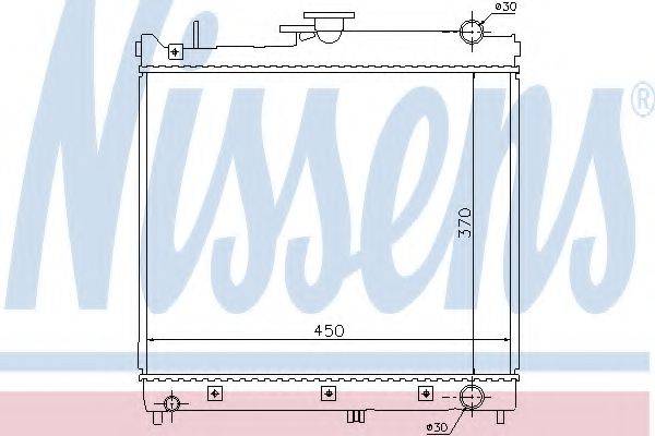 Радіатор, охолодження двигуна NISSENS 64162