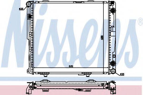 Радіатор, охолодження двигуна NISSENS 62698A