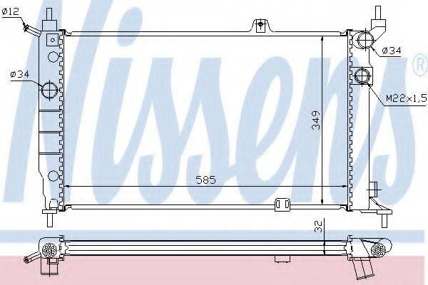 Радіатор, охолодження двигуна NISSENS 63252A