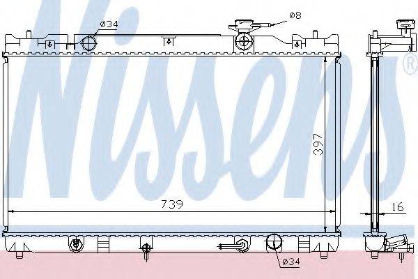 Радіатор, охолодження двигуна NISSENS 646351