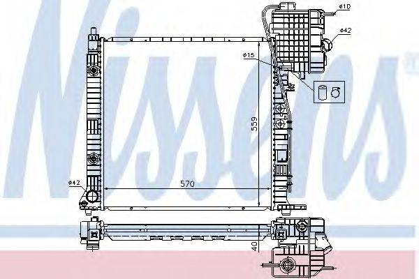 Радіатор, охолодження двигуна NISSENS 62561A