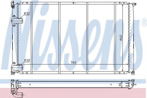 Радіатор, охолодження двигуна NISSENS 63922