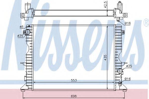 Радіатор, охолодження двигуна NISSENS 64311A