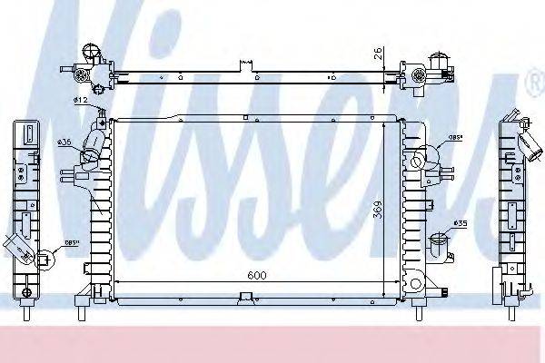 Радіатор, охолодження двигуна NISSENS 63029A