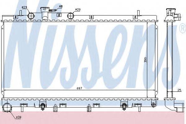 Радіатор, охолодження двигуна NISSENS 67729