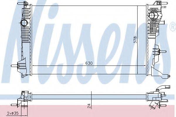 Радіатор, охолодження двигуна NISSENS 637647