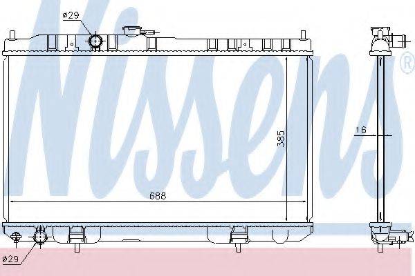 Радіатор, охолодження двигуна NISSENS 68751