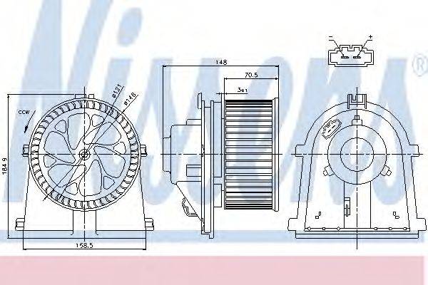 Вентилятор салону NISSENS 87022