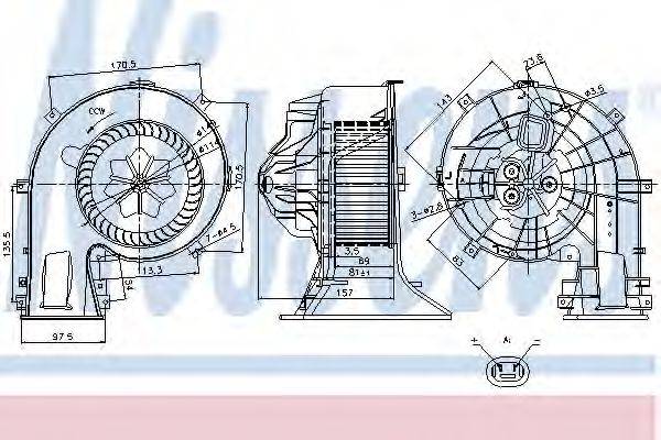 Вентилятор салону NISSENS 87025