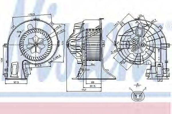 Вентилятор салону NISSENS 87049