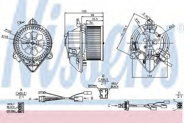 Вентилятор салону NISSENS 87050