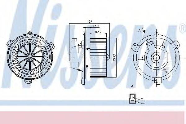 Вентилятор салону NISSENS 87056