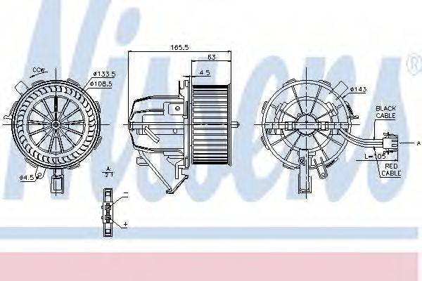 Вентилятор салону NISSENS 87075